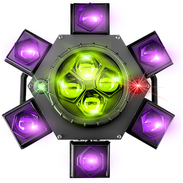 Cabeza Movil Super Bright Helicopter 10 Leds 10w Rgbw 4 En 1